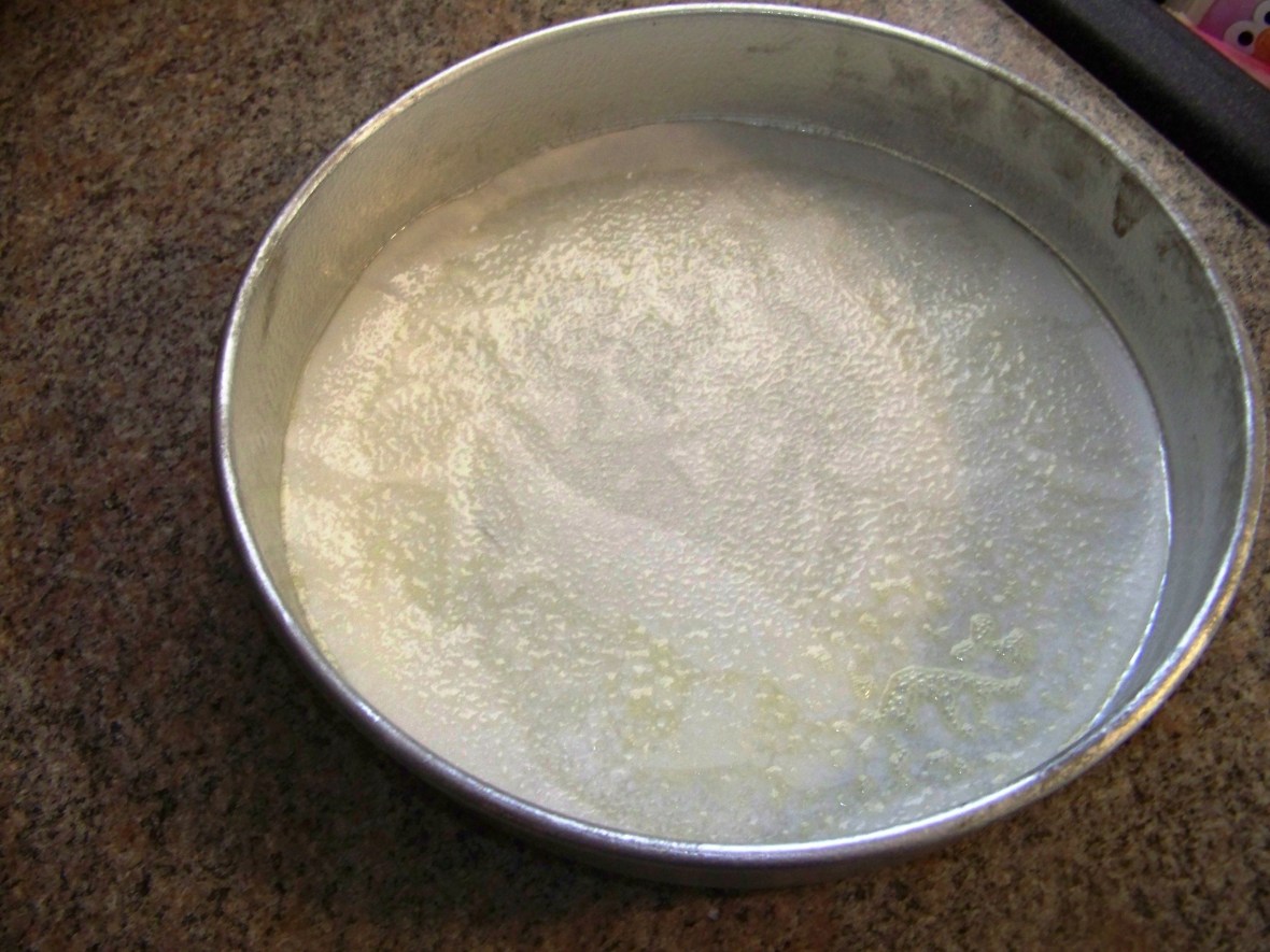 parchment in greased pan